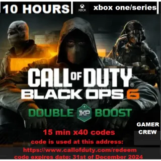 Call of Duty: Black Ops 6 - 10 Hours Double XP Boost