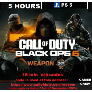 Call of Duty: Black Ops 6 - Weapon XP 5 Hours