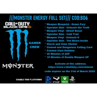 Monster Energy Mega Full Set