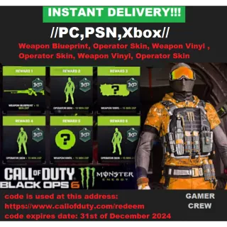 Call of Duty: Black Ops 6 - Monster Energy Rewards Bundle