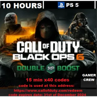 Call of Duty: Black Ops 6 - Double XP Boost 10 Hours