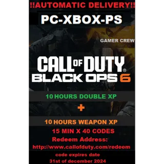 COD: Black Ops 6 - Double XP 10 Hours