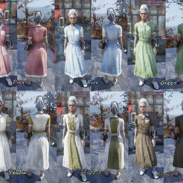 pink asylum dress fallout 76 price Red Uniform ) Every Asylum Dress Set Bundle - Fallout 76 Game Item