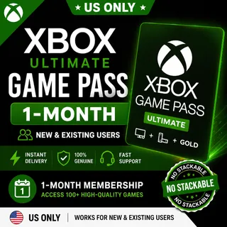 Xbox Game Pass Ultimate 1 Month | US | New & Existing Users | Instant Delivery