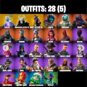 FORTNITE ACCOUNT 28 SKINS [ Galaxy Skin, Full Ragnarok, Full Lynx ]