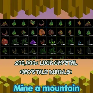 100,000% Luck Crystal| Crystals Bundle | Mine a mountain