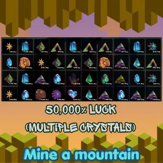 50k% Luck crystal - mine a mountain