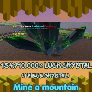 154,910,000% Luck Crystal | Mine a mountain