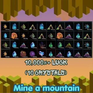 100,000% Luck Crystal| Crystals Bundle | Mine a mountain