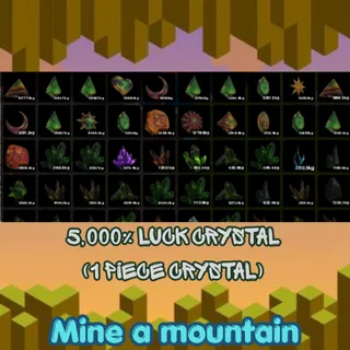 5,000% Luck Crystal| Crystals Bundle | Mine a mountain
