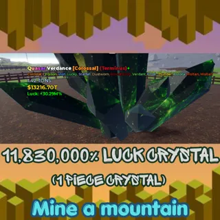 30,290,000% Luck Crystal | Mine a mountain