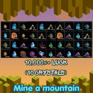 50,000% Luck Crystal| Crystals Bundle | Mine a mountain