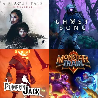 4 Games bundle: A Plague Tale + Dishonored + Pumpkin Jack + Ghost Song