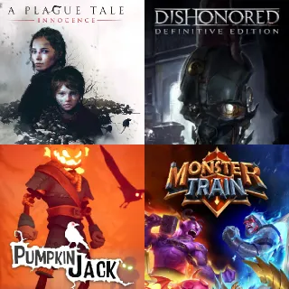 A Plague Tale + Dishonored + Pumpkin Jack + Monster Train