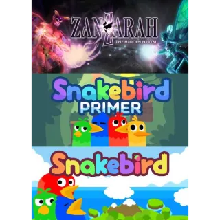 3 games bundle: Snakebird, Snakebird Primer, Zanzarah The Hidden Portal