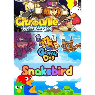 3 games bundle: Citrouille, Grapple Dog, Snakebird  