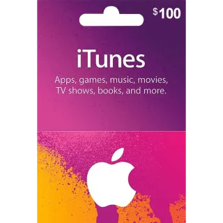 iTunes Gift Card 100 USD - US iTunes Keys - United States