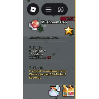 MUSHROOM CAP PIXEL QUEST LEGENDARY