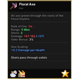 FLORAL AXE PIXEL QUEST LEGENDARY