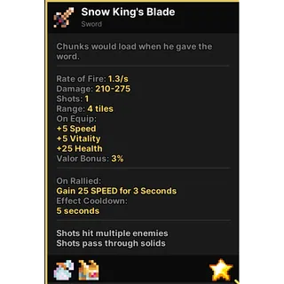 SNOW KING BLADE PIXEL QUEST LEGENDAR