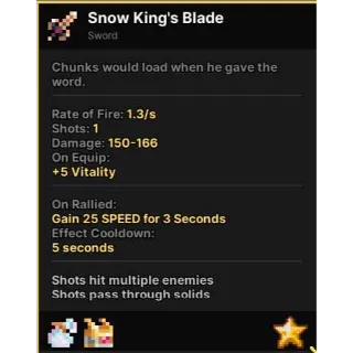 SNOW KING BLADE PIXEL QUEST LEGENDAR