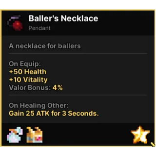 BALLER NECKLACE PIXEL QUEST LEGEND