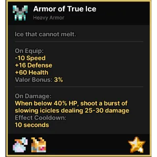 ARMOR OF TRUE ICE PIXEL QUEST LEGEND