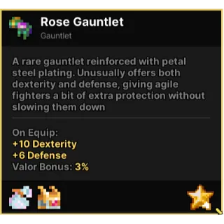 ROSE GAUNTLET PIXEL QUEST LEGENDARY