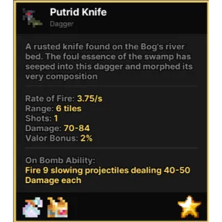 PUTRID KNIFE PIXEL QUEST LEGENDARY