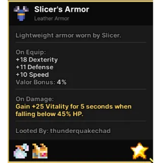 SLICE ARMOR PIXEL QUEST LEGENDARY