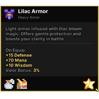 LILAC ARMOR PIXEL QUEST LEGENDARY