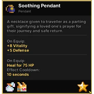 SOOTHING PENDANT PIXEL QUEST LEGENDARY