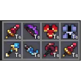 8 RANDOM T6 ITENS PIXEL QUEST