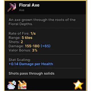 FLORAL AXE PIXEL QUEST LEGENDARY