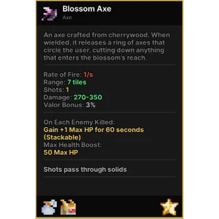 BLOSSOM AXE PIXEL QUEST LEGENDARY
