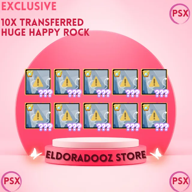 10x TRANSFERRED HUGE HAPPY ROCK PSX - Roblox Game Items - Gameflip