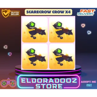 4x SCARECROW CROW