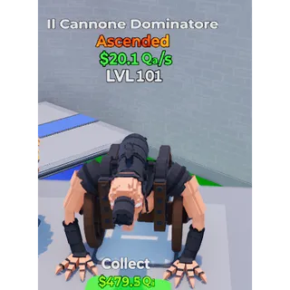 1x Ascended Il Cannone Dominatore (Level 101) - Go Up For Brainrots Fortnite