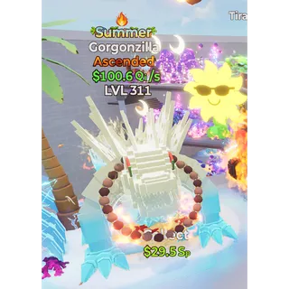 Gorgonzilla LVL 311 Summer Fortnite Go Up For Brainrots