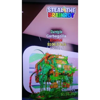 Etermal Garbagzilla Jungle steal the brainrot FORTNITE