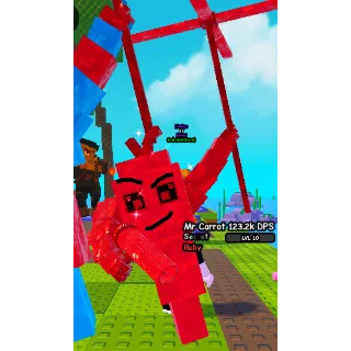 Ruby Mr. Carrot 123.2k dps (1.6kg/lvl10) | Plants vs Brainrots