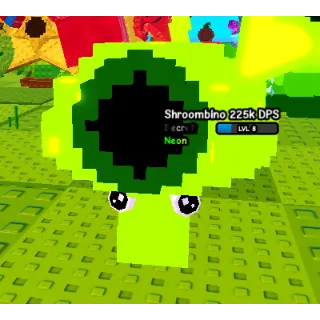 Neon Shroombino 225k dps (1.6kg/lvl8) | Plants vs Brainrots
