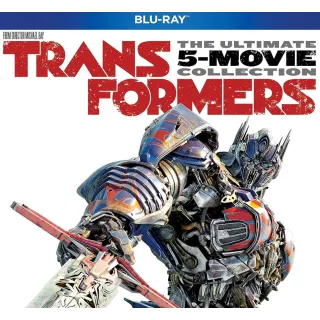 TRANSFORMERS 5-MOVIE COLLECTION / NOT MA / HDX VUDU OR HD iTUNES / 5 CODES