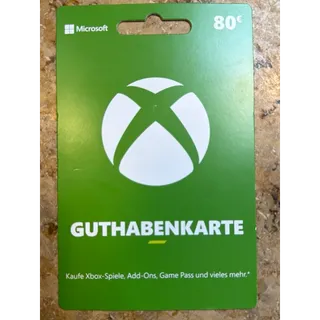 €80.00 EUR Xbox Gift Card