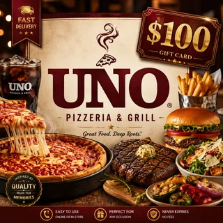 $100.00 USD Uno Pizzeria & Grill