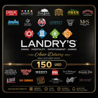 $150.00 USD LANDRYS EGIFT CARD