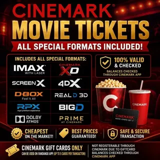 3× Cinemark Movie Tickets – Premium & Special Formats