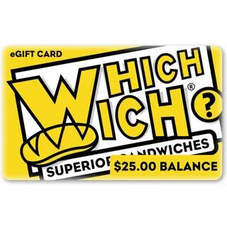 $25.00 USD Which Wich eGIFT CARD