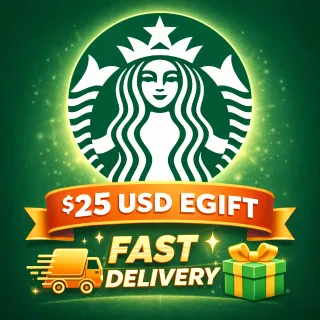 $25.00 USD Starbucks eGift Card 