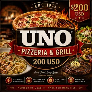 $200 Uno Pizza eGift Card 